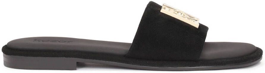Kazar Suede black slides