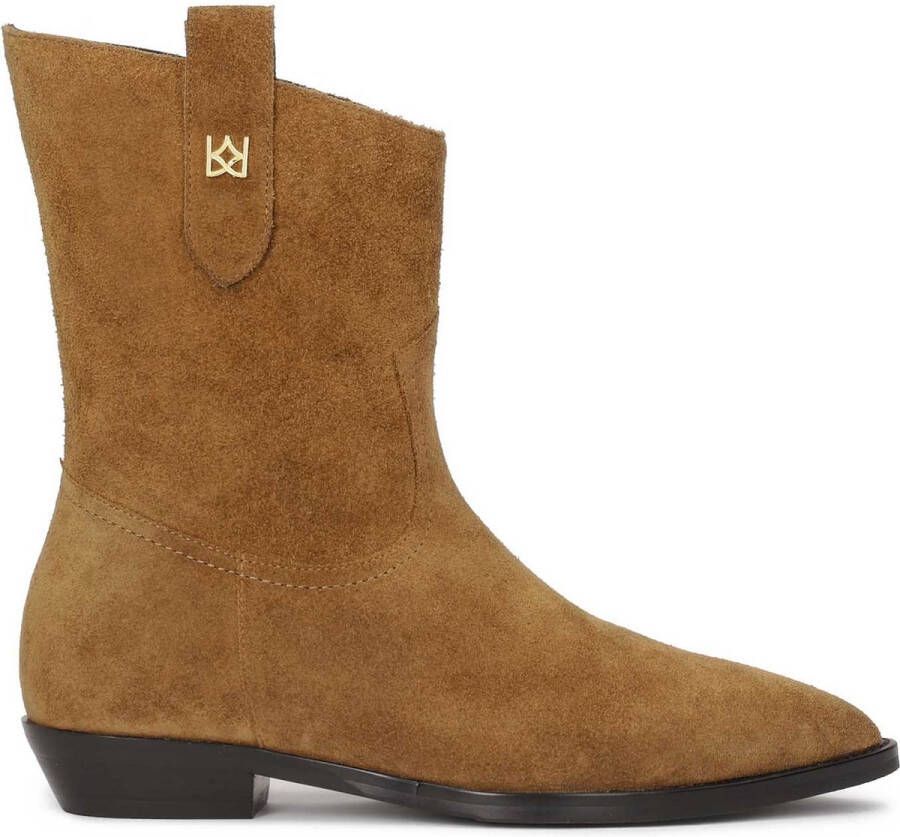 Kazar Suede cowboy laarzen met hoge schacht Brown Dames
