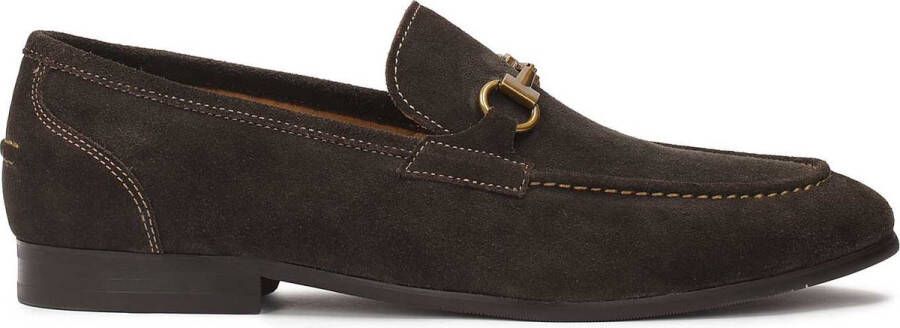 Kazar Suede Horsebit Loafers with metal rod