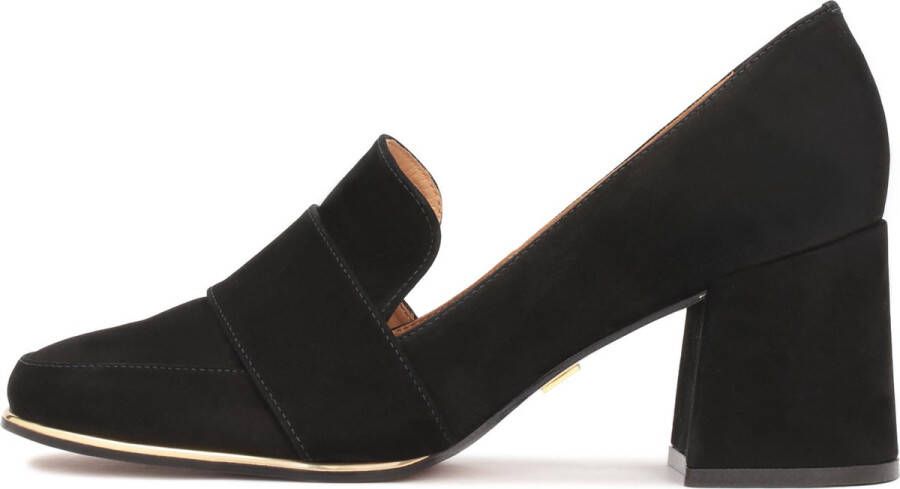 Kazar Suede lord pumps met metalen inzetstukken