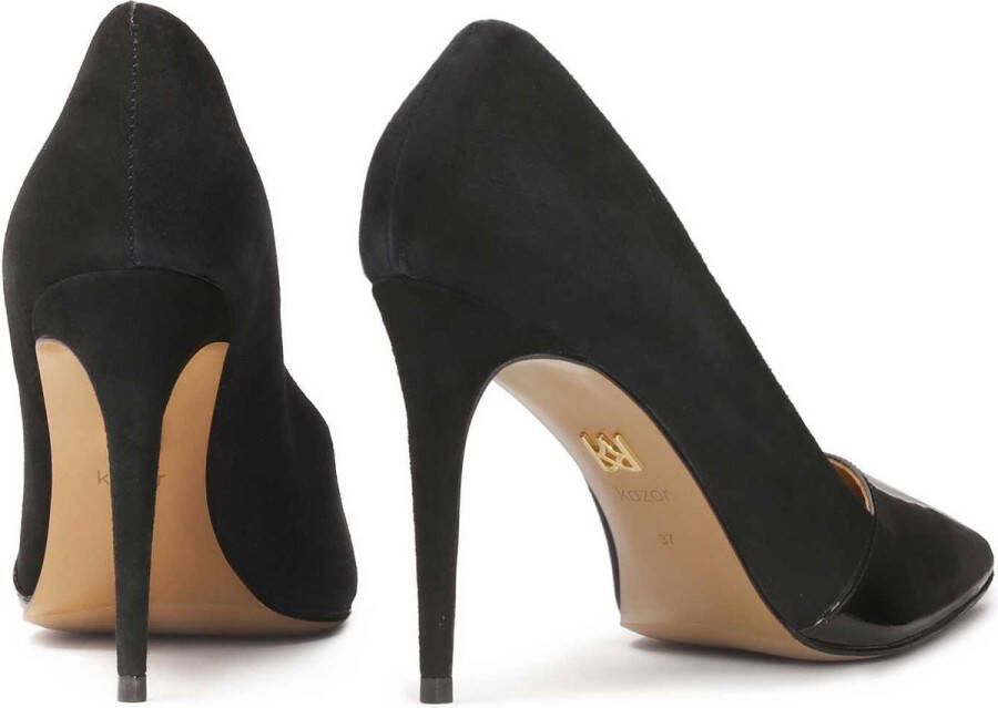 Kazar Suede pumps with lacquered noses