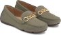 Kazar Groene Nubuck Mocassins met Metalen Decoratie Green Dames - Thumbnail 1