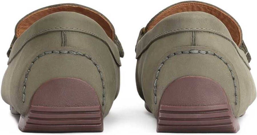 Kazar Groene Nubuck Mocassins met Metalen Decoratie Green Dames
