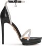 Kazar Verhoogde Platform Zwarte Leren Sandalen Black Dames - Thumbnail 1