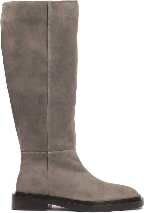 Kazar Urban suède leren laarzen op een platte zool Beige Dames