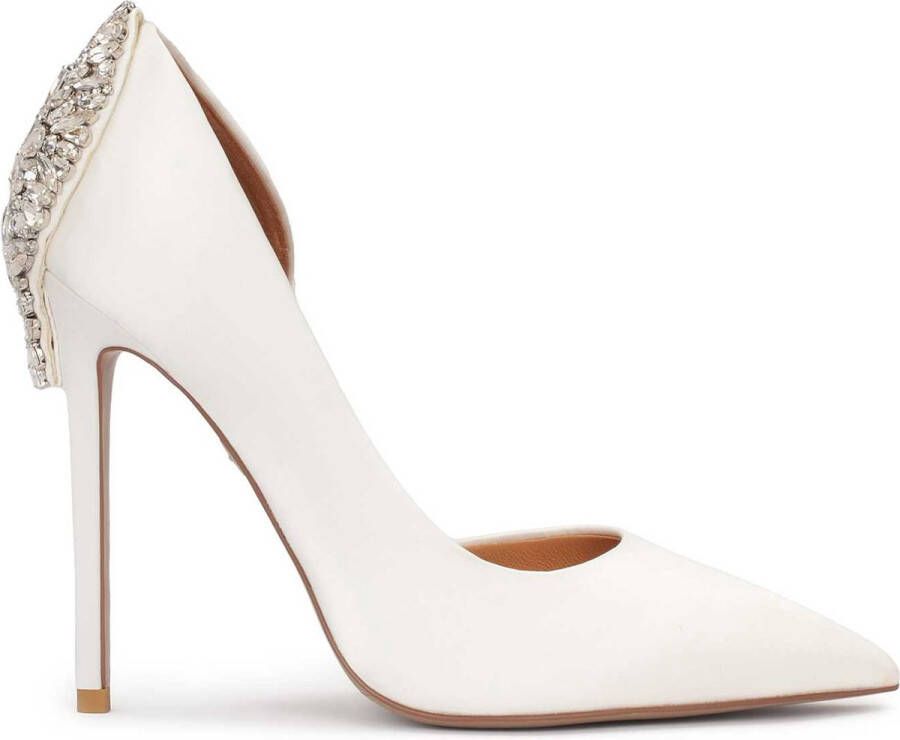 Kazar Trouwpumps met een grote sieradendecoratie White Dames