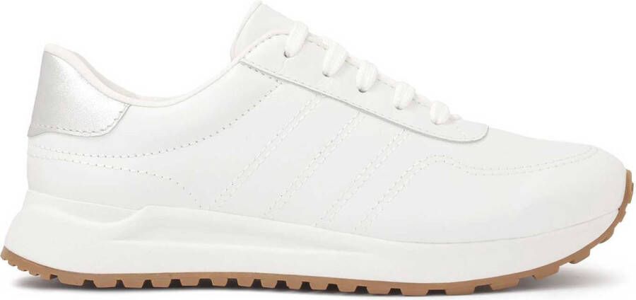 Kazar White leather running sneakers