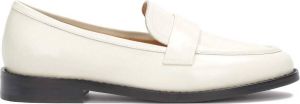 Kazar White loafers with black sole