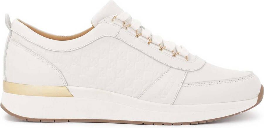 Kazar White sneakers on a raised sole