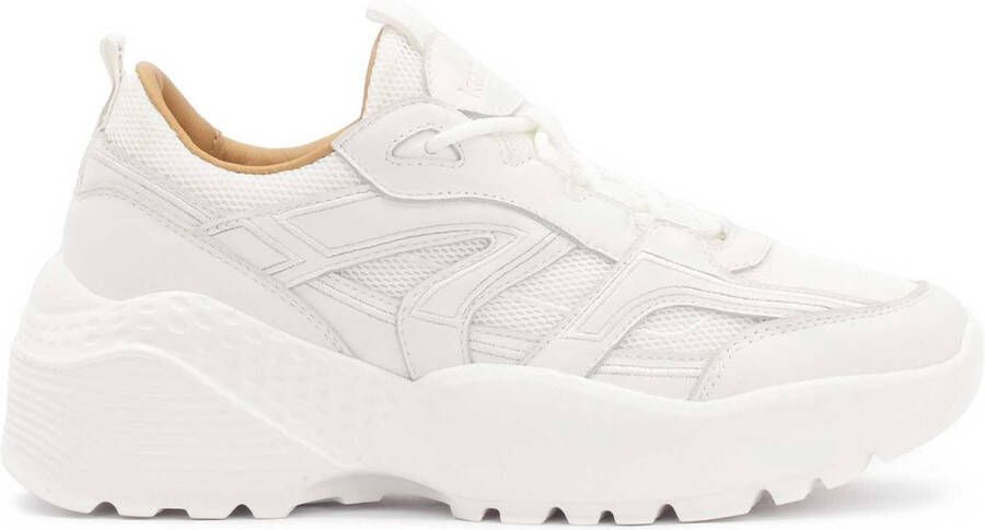 Kazar White sneakers on a thick sole
