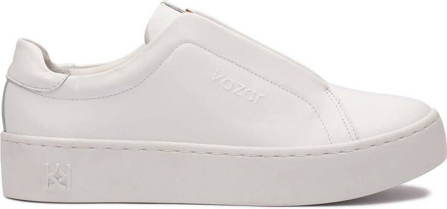 Kazar White sneakers with covered lace handles