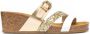 Kazar Dames witte en gouden muiltjes Yellow Dames - Thumbnail 1