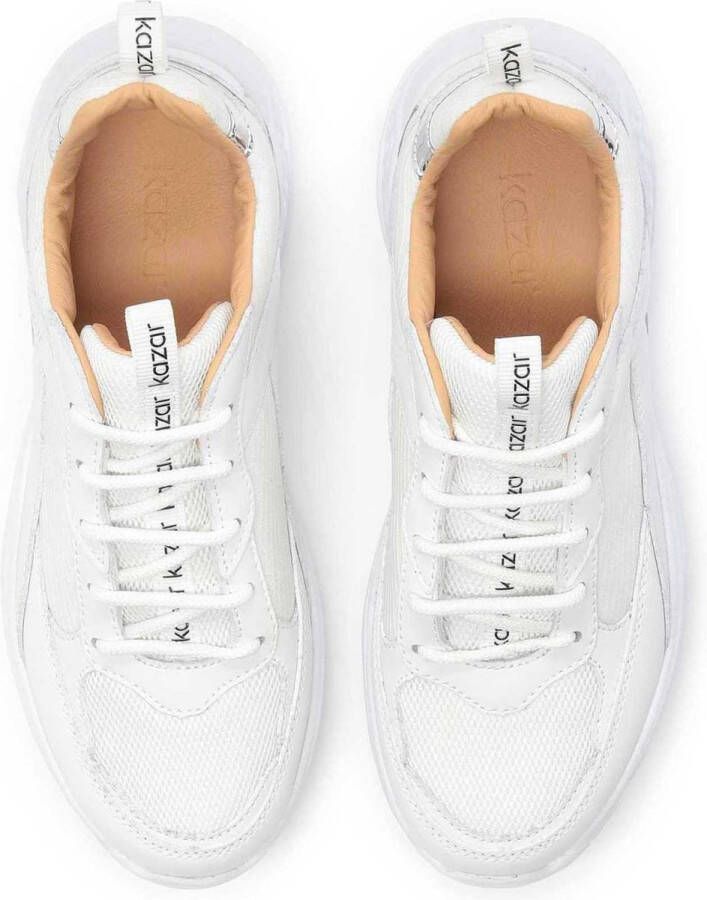 Kazar Dames witte sneakers White Dames