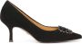 Kazar Zwarte Suède Pumps met Puntige Neus Black Dames - Thumbnail 1
