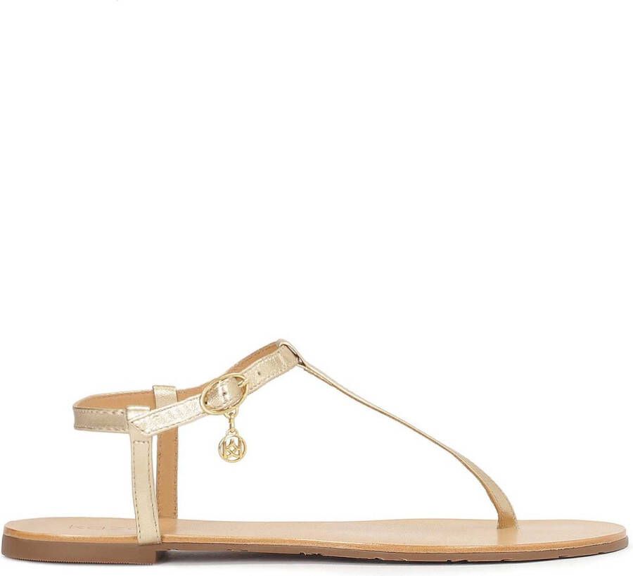 Kazar Złote skórzane sandały w stylu minimal|76700-01-13|39