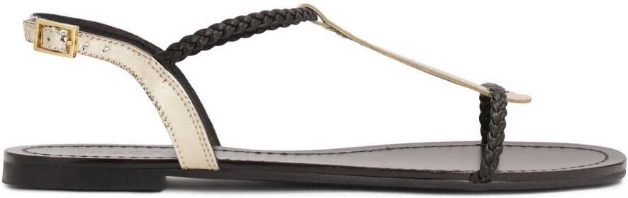 Kazar Zwarte en gouden sandalen voor dames Yellow Dames