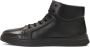 Kazar Zwarte leren sneakers met een hoog bovenwerk - Thumbnail 1