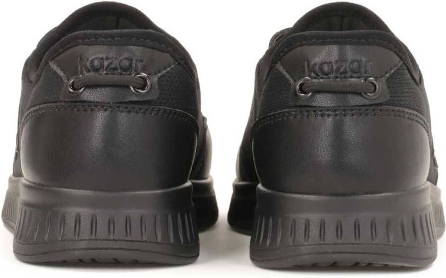 Kazar Zwarte slip-on sneakers voor dames gemaakt van stof en leer