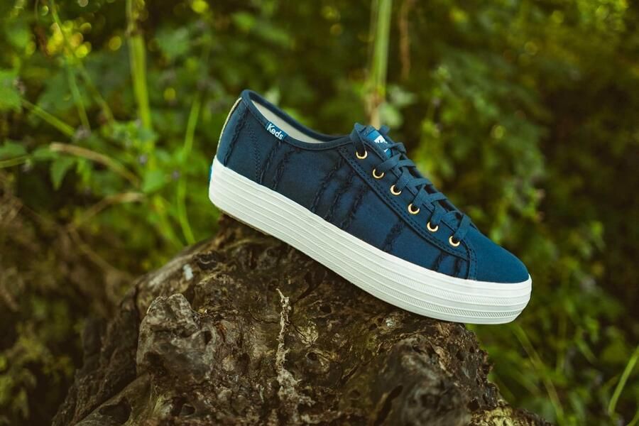 Keds Damesschoenen Wms Triple Kick Eyelash Canvas Indigoblauw - Foto 2