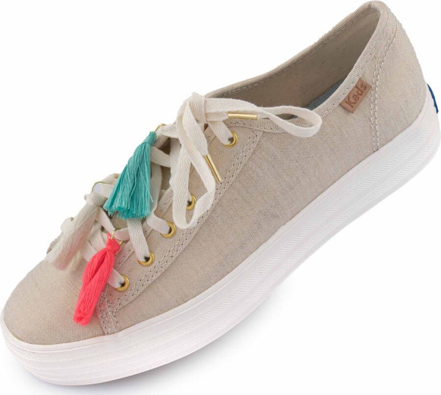 Keds wms triple kick tassel natural schoenen