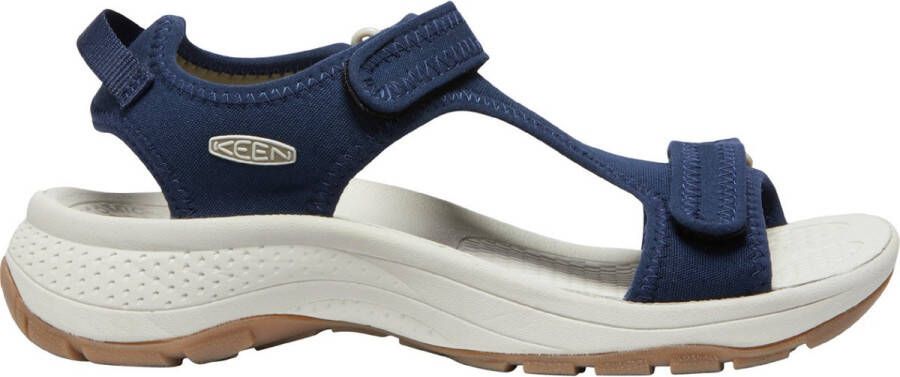 Keen Astoria West T-Strap Dames Wandelsandalen Navy Blauw Polyester K1026180