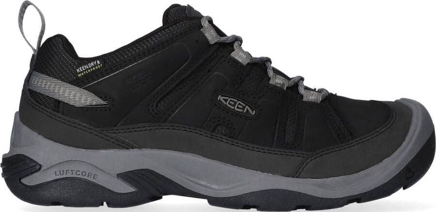 Keen Circadia Heren Wandelschoenen Black Steel Grey Zwart Leer