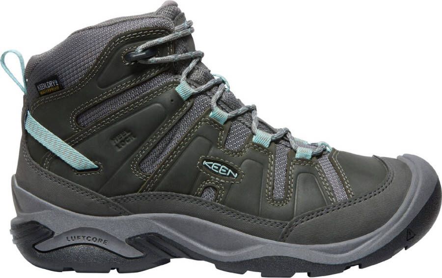 Keen Circadia Mid Dames Wandelschoenen Steel Grey Cloud Blue Grijs Leer K1026763