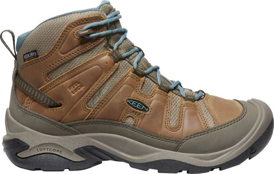 Keen Circadia Mid Dames Wandelschoenen Toasted Coconut North Atlantic Bruin Leer K1026764