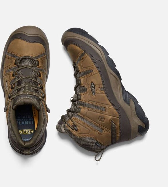 Keen Circadia Mid Heren Wandelschoenen Bison Brindle Bruin Leer K1026769