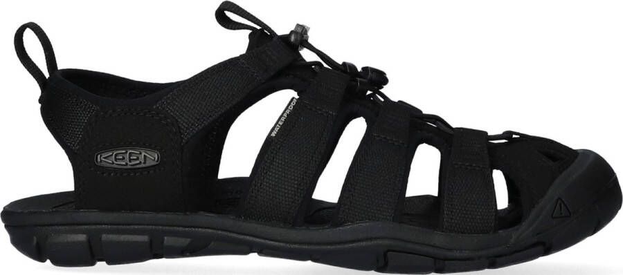 Keen Clearwater CNX Heren Wandelsandalen Triple Black Zwart Polyester K1026311