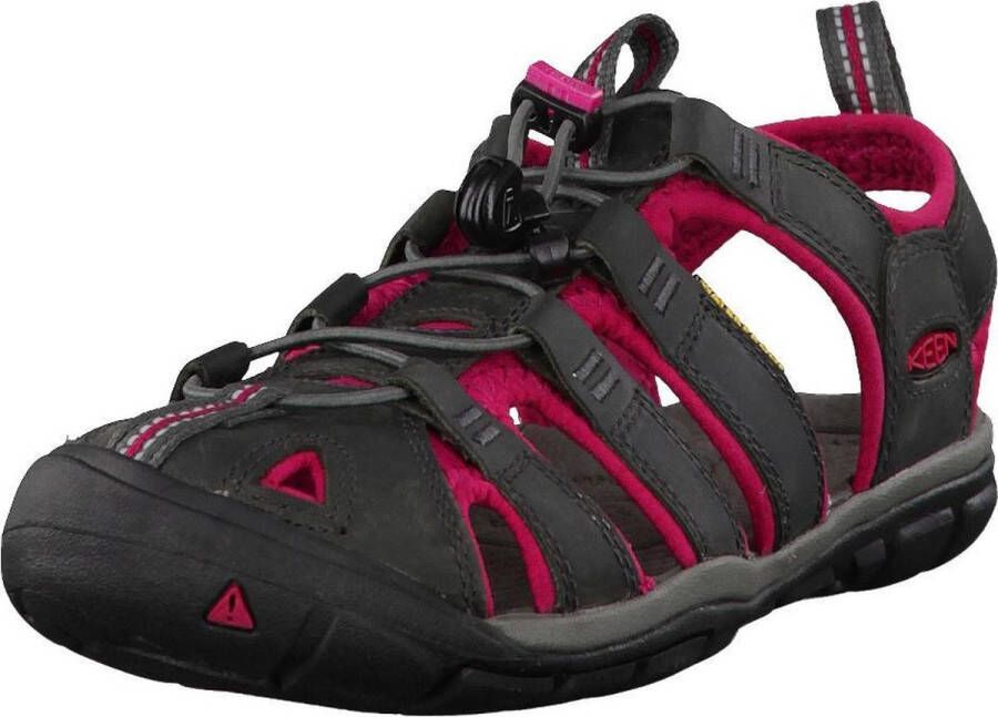 Keen Clearwater CNX Leather Sandalen grijs roze