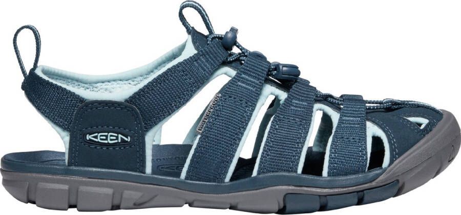 Keen Clearwater Dames Wandelsandalen Navy Blue Glow Blauw Polyester