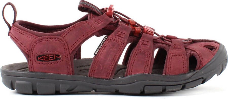 Keen Clearwater Dames Wandelsandalen Wine Red Dahlia Bordeaux Leer