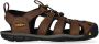 Keen Clearwater Heren Wandelsandalen Dark Earth Black Bruin Leer K1013106 - Thumbnail 1