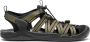 Keen Drift Creek H2 Heren Outdoor Sandalen Dark Olive Black Groen Polyester K1026123 - Thumbnail 1