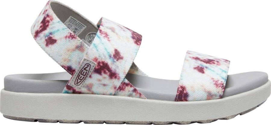 Keen Elle Backstrap Dames Sandalen Andorra Tie Dye Wit Gerecyclede PET flessen