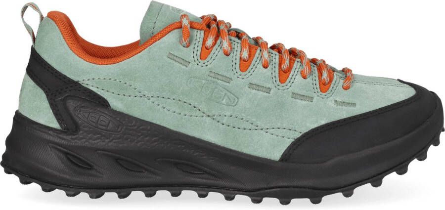 Keen Jasper Zionic Dames Sneakers Suede Granite Green Gold Flame