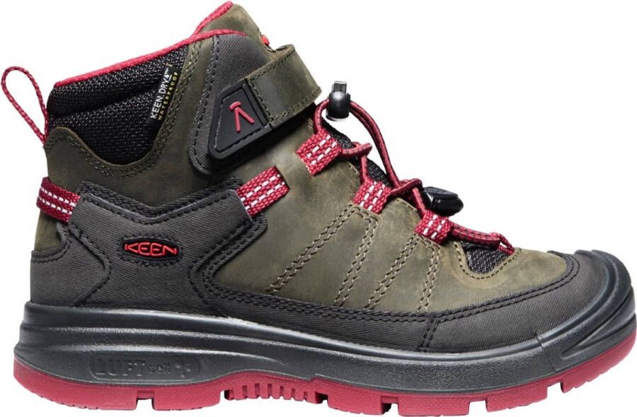 Keen Jungen Kinder Schuhe Kinderschuhe REDWOOD MID WP K Steel Red Dahlia 13 144881 Grau
