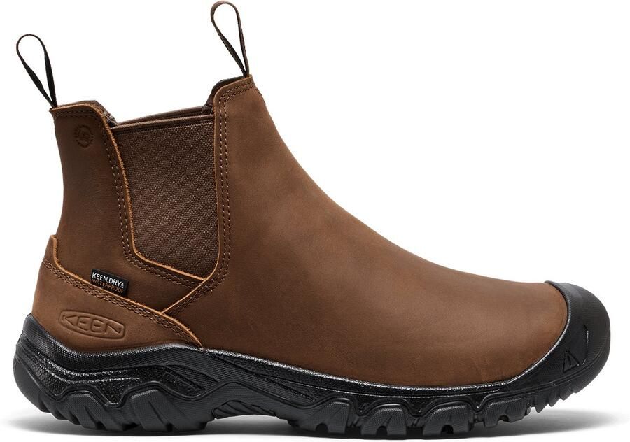 Keen Anchorage IV Heren Chelsea Boots Leer Dark Earth Black