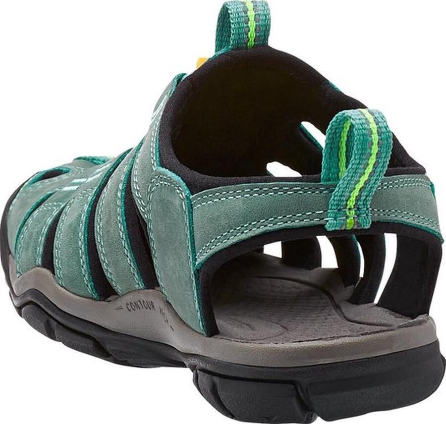 Keen Clearwater Dames Wandelsandalen Mineral Blue Yellow Aqua Leer K1014371 - Foto 4