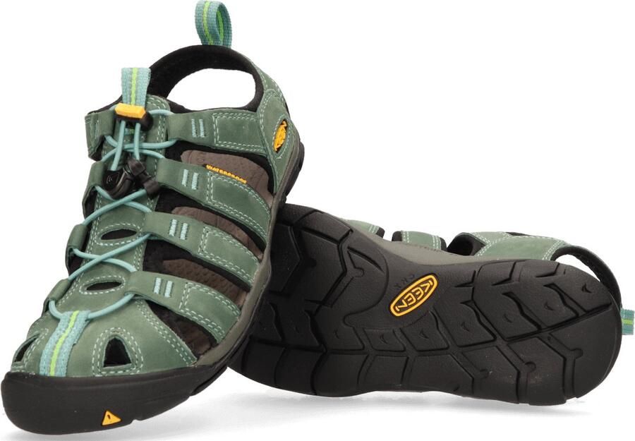 Keen Clearwater Dames Wandelsandalen Mineral Blue Yellow Aqua Leer K1014371 - Foto 7
