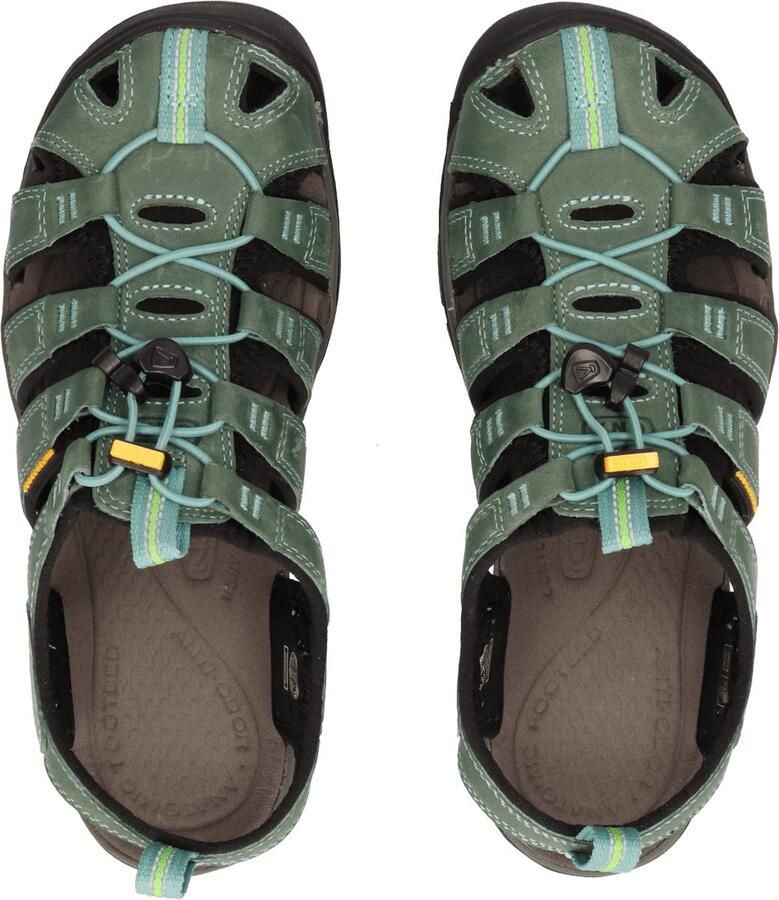 Keen Clearwater Dames Wandelsandalen Mineral Blue Yellow Aqua Leer K1014371 - Foto 6