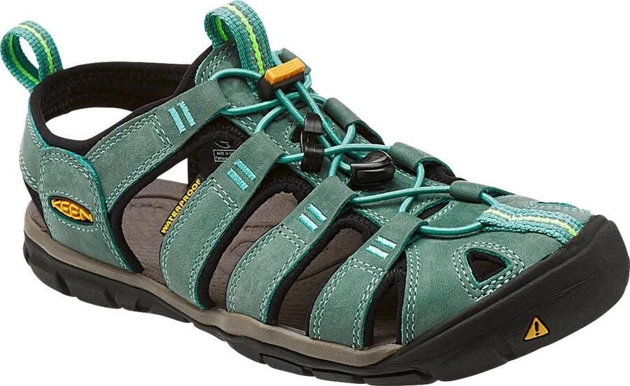Keen Clearwater Dames Wandelsandalen Mineral Blue Yellow Aqua Leer K1014371 - Foto 8