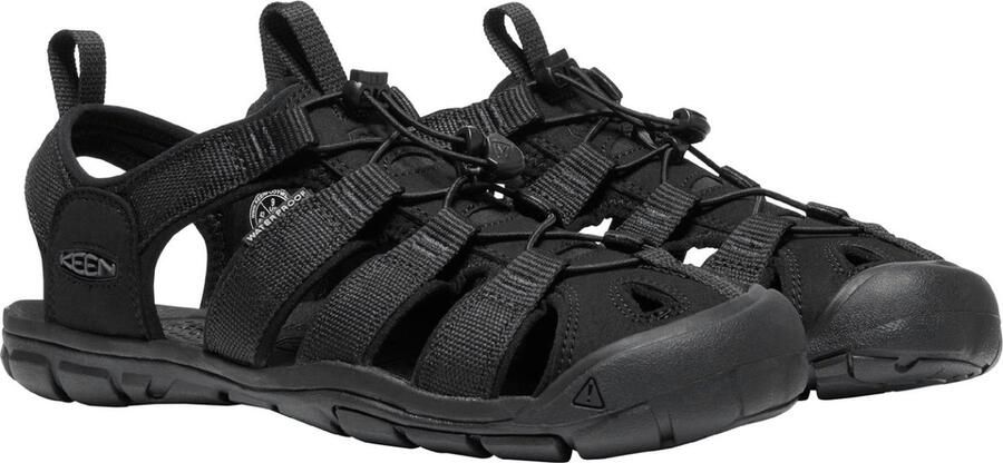 Keen Clearwater CNX Heren Wandelsandalen Triple Black Zwart Polyester K1026311 - Foto 10