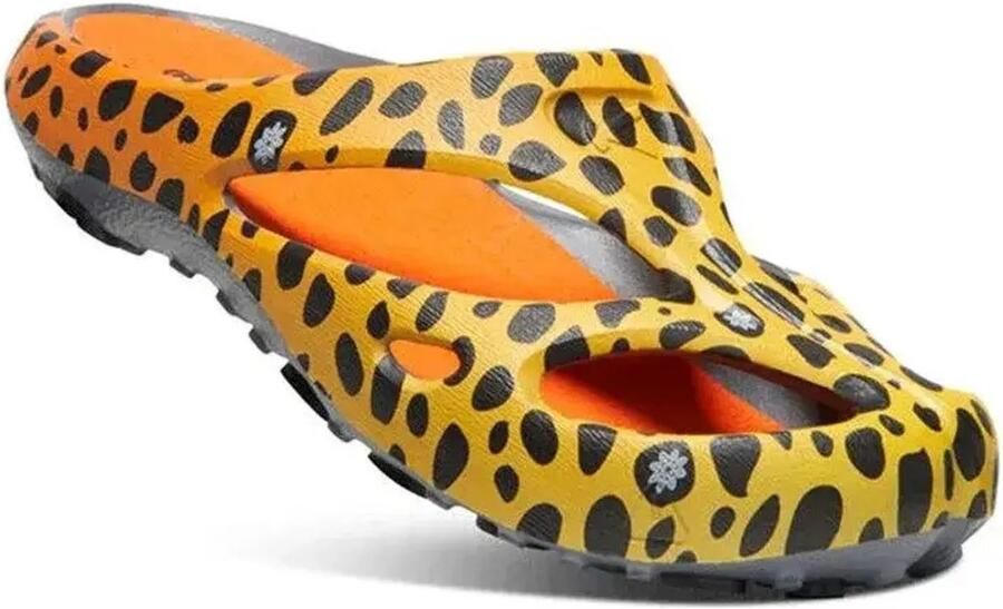 Keen Leopard Slides met Uitgesneden Details Multicolor Dames