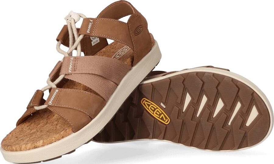 Keen Elle Mixed Strap Dames Sandalen Toasted Coconut Birch - Foto 5