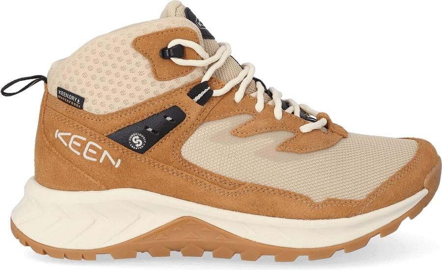 Keen Hightrail Mid Dames Wandelschoenen Mesh Cognac Waterdicht