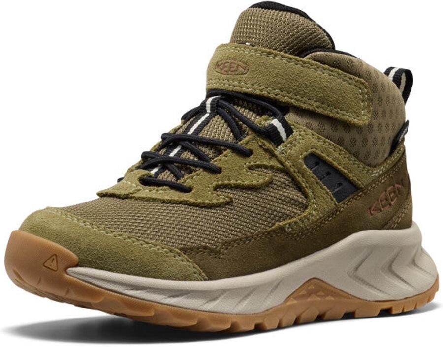 Keen Hightrail Mid Kinder Wandelschoenen Suède Groen Waterdicht