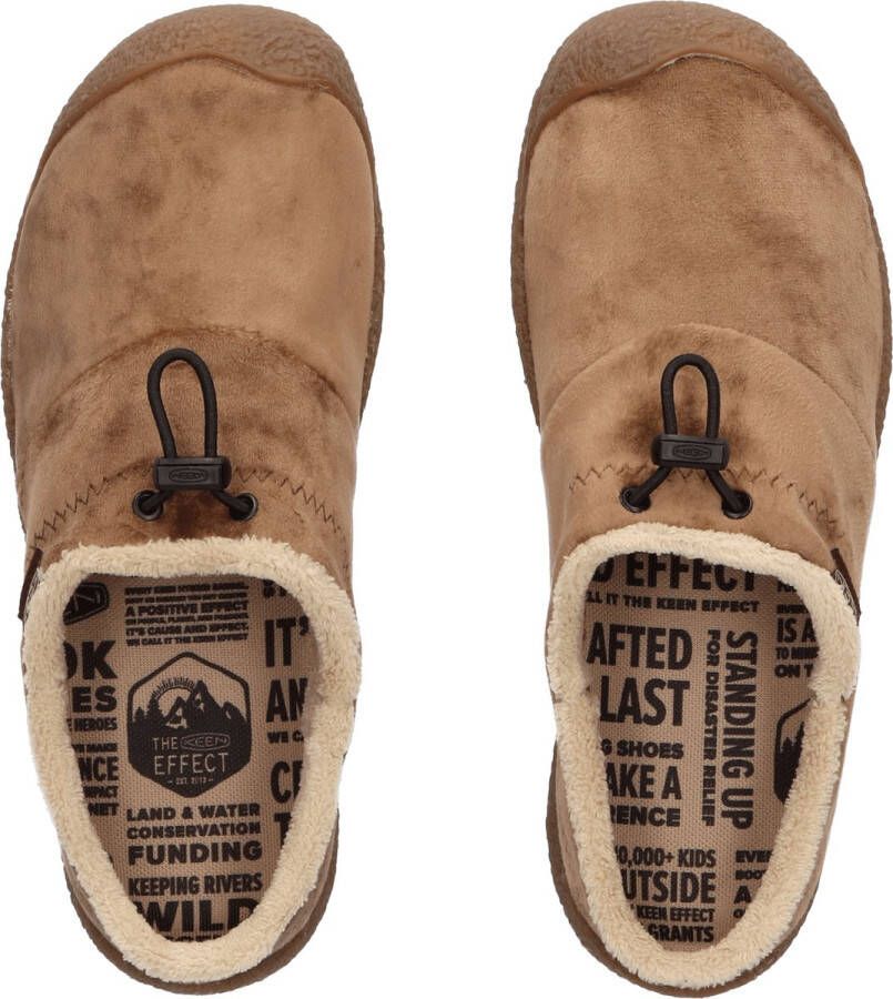 Keen Howser III Slide Dames Slip-On Dark Earth Velour Bruin Gerecyclede PET flessen K1026649 - Foto 3