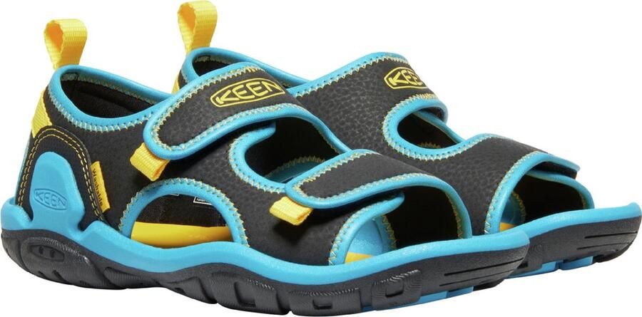 Keen Knotch Creek Older Kids' Sandalen Black Vivid Blue Blauw Nylon K1025645 - Foto 9